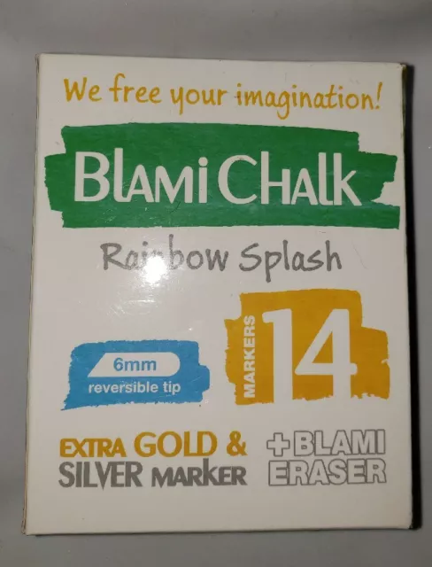 Blami Arts Liquid Chalk Markers, Extra Gold/Silver, 6mm Reversible