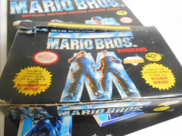 Diamond 1993 Super Mario Bros, Movie Sticker book & full box 50 packs stickers 2