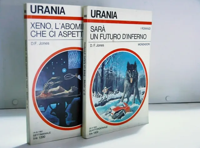 DENNIS FELTHAM D.F JONES 2x I Romanzi Fantascienza Urania 1981/1983 Mondadori Ed