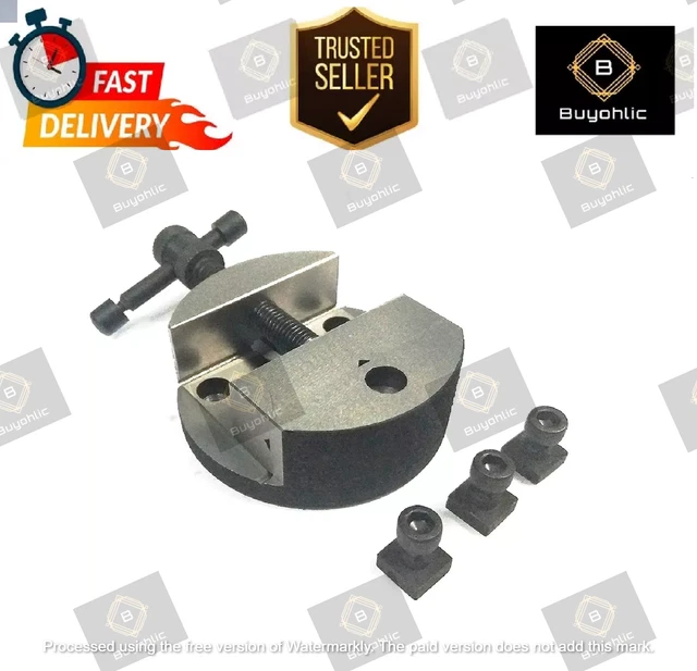 Étau Rond 80mm Pour Table Rotative 3"(75mm) Et 4"(100mm), Avec écrous En T - Pour Fraiseuse, Usinage