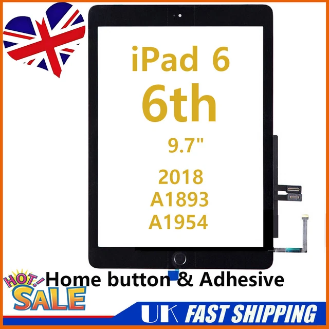 Touch Screen Digitizer Replacement + IC Black For 2018 iPad 6th Gen A1893 A1954