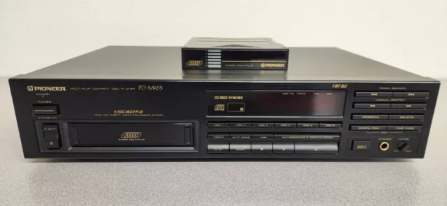 VINTAGE Pioneer PD-M455 6-CD  CD Player Changer + 1 Magazine TESTED WORKING EUC