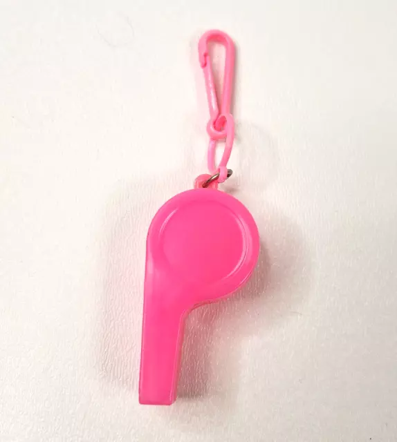 Vintage 1980s Plastic Bell Charm Whistle For 80s Necklace