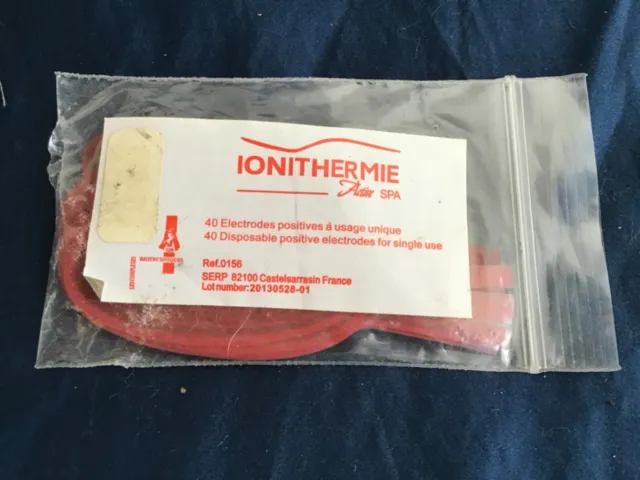 40 New Ionithermie Positive red disposable Electrodes for single use