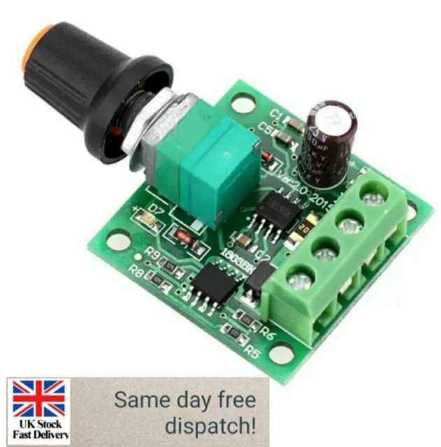 Low Voltage DC PWM Motor Speed Controller Module 1.8V 3V-5V-6V 12V 2A R8L6