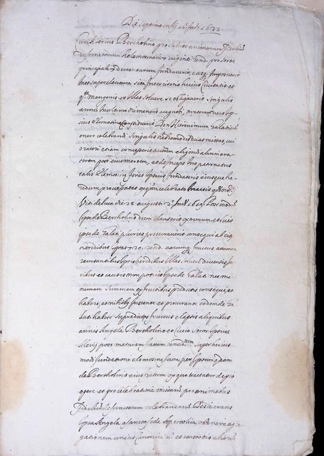 (C39)- Documenti Manoscritti  Seicenteschi  13 Facciate Scritte - Xvii° Secolo