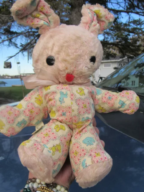 Vintage Pink Bunny Rare Bunni Gund Rabbit Stuffed Toy Bear Baby Plush Cat Lamb