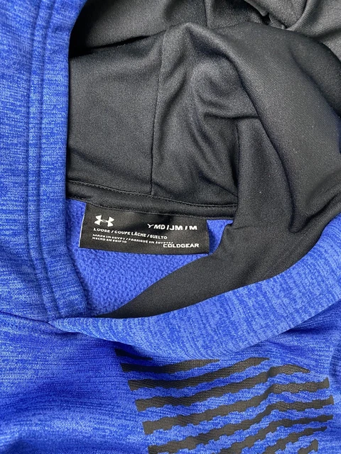 Under armour Larga Ragazzi Felpa con Cappuccio Blu Taglia AMG / Jm / M 6
