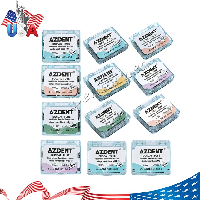 Kit 20 Attaches Orthodontiques AZDENT - Mini Roth/MBT 0.018/0.022 - Pour Dentiste