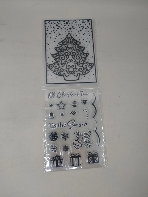 Oh, Weihnachtsbaum Silikon durchsichtiger Stempel für Scrapbooking Prägekarte Handwerk