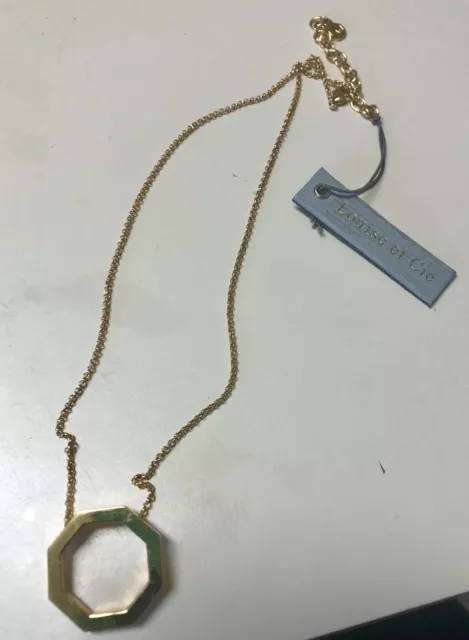 Louise Et Cie NWT Gold Octagon Pendant Necklace