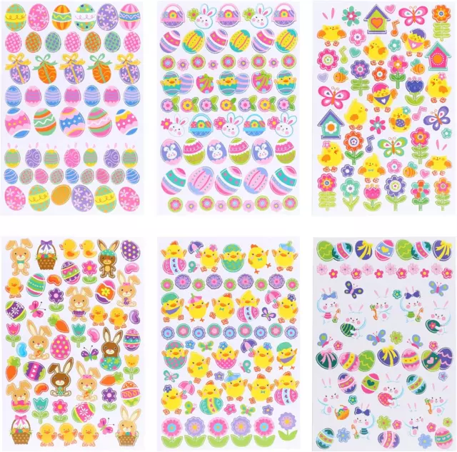 Easter Stickers Sheet Assorted Easter Bunny Stickers for Easter Party Favor DIY