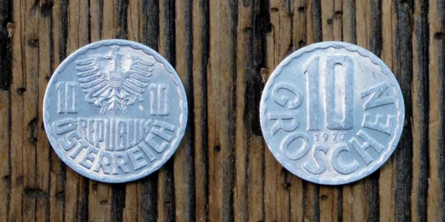 Austria 10 Groschen 1977 Coin