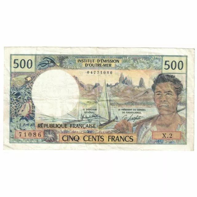 [#649752] Banknote, Tahiti, 500 Francs, 1985, papeete, KM:25d, VF