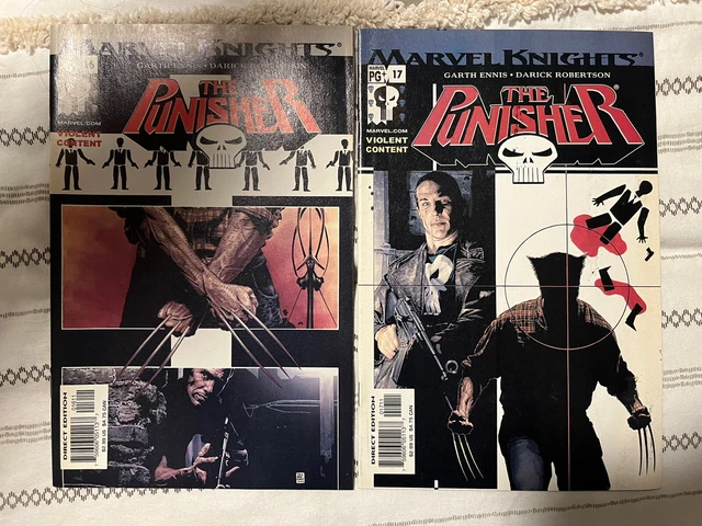 MARVEL KNIGHTS: THE PUNISHER #16 & 17 VS. WOLVERINE Ennis VF+ Very Hard to Find!