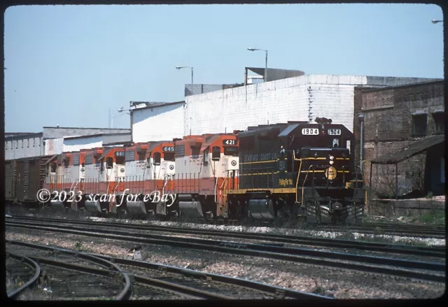 SCL SLSF Seaboard Coast Line SD35 Frisco Lashup Original Kodachrome Slide