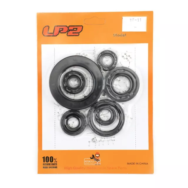 Complete Engine Oil Seal Crankcase Kit - 8pcs Fits Honda CR250R 1992–2001