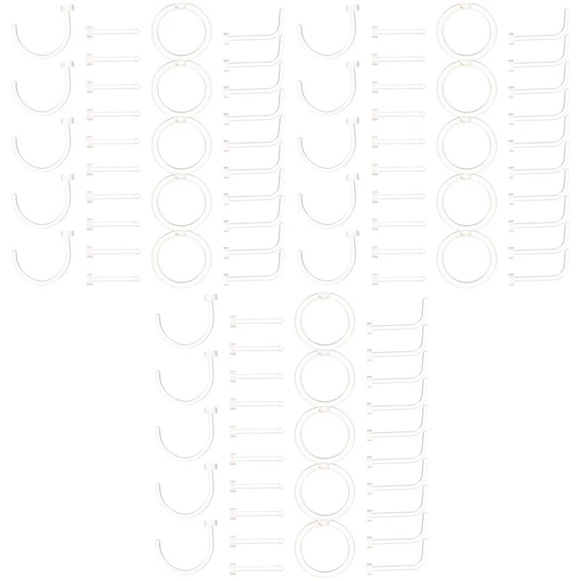 32pcs Portable Nose Studs Clear Nose Creative Nose Rings Party Decoration