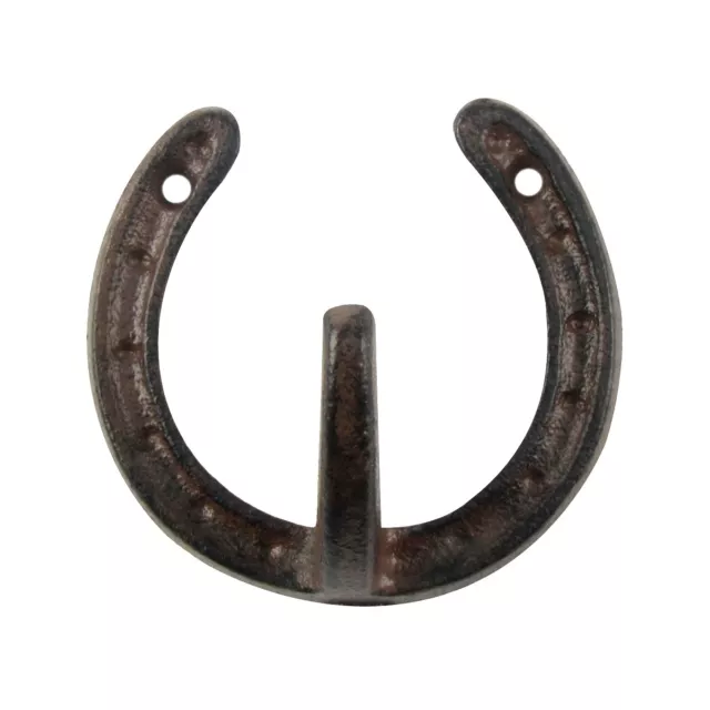 Metal Horseshoe Hat/Coat/Tack/Key Wall Hook/Bath Towel Rack Rustic Western Decor