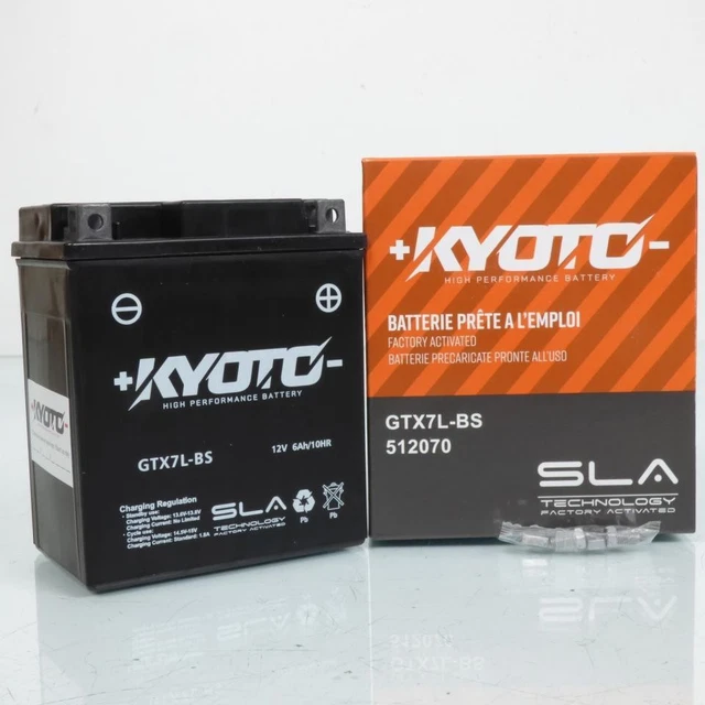 Batterie Moto 6V 4.2Ah BS-Battery - Compatible Kawasaki KDX 175 (1980-1982), Neuf Sous Emballage