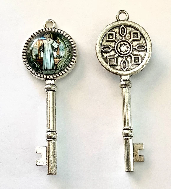 St. Benedict key  medal pendant  ,2 pcs.  , religious