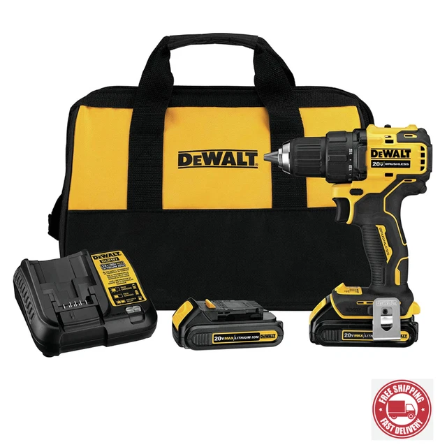 Cordless drill new dewalt 20v max  brushless drill/driver kit 1/2-Inch DCD708C2