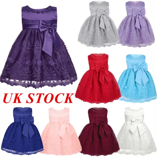 UK Baby Girls Flower Dress Bridesmaid Princess Pageant Party Gown Tutu Skirts