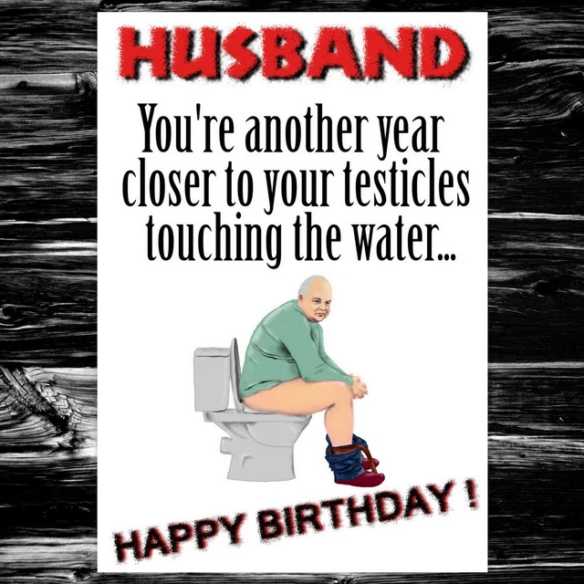 HUSBAND FUNNY BIRTHDAY Card for Him Men Male - Testicles £2.99 ...
