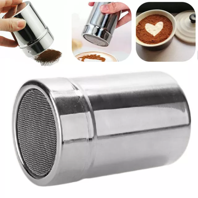 Stainless Steel Icing Sugar Cocoa Coffee Shaker Flour Duster Chocolate Powder au