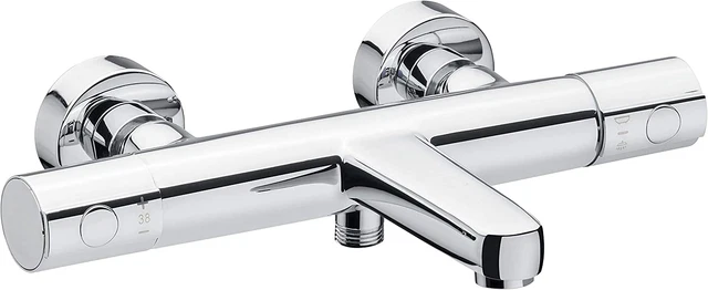 Cornat Derval Robinetterie thermostatique en laiton chromé avec poignée de...