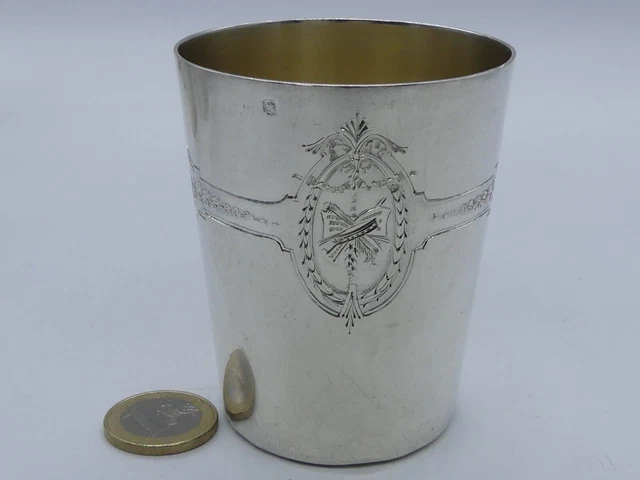 SUPERBE TIMBALE STYLE Louis Xvi En Argent Massif Minerve Charles ...