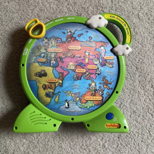 Mattel See 'n Say Kids Around The World 2 Sided Electronic Learning Game 3D Map