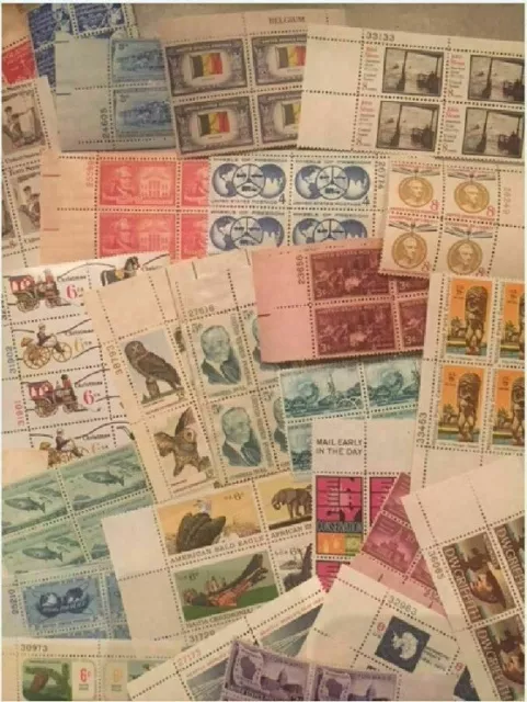 U.s. Mint Collection 400+ Vintage Stamps Includes Plate Blocks Singles & More! 3