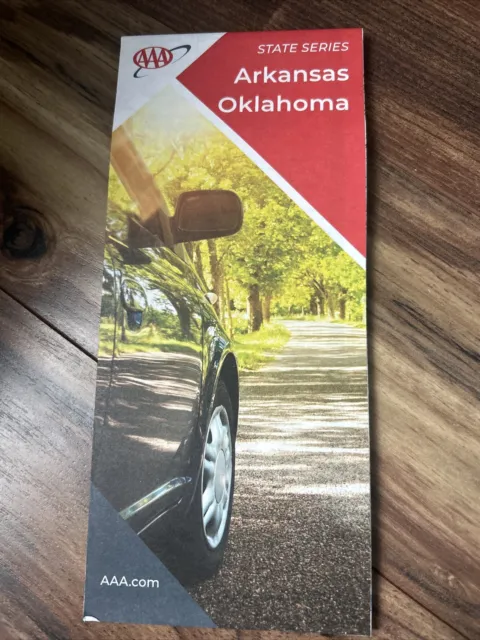 Arkansas Oklahoma State Series Highway Travel Map 2022 NEW