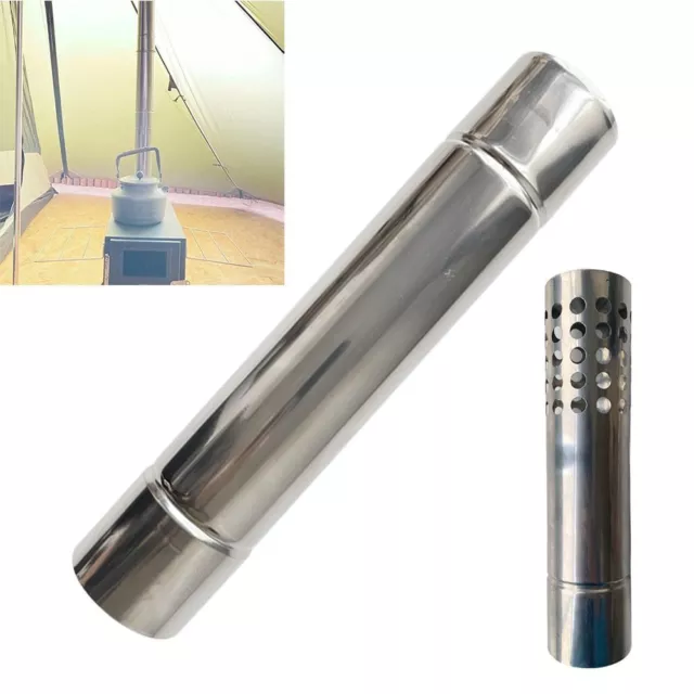 Stainless steel Tent Wood Stove Hot Chimney Flue Stove Pipe Extension Tube