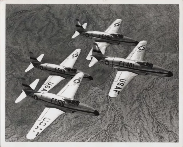 Lockheed F-80 Shooting Star Formation Large Vintage Photo P-80