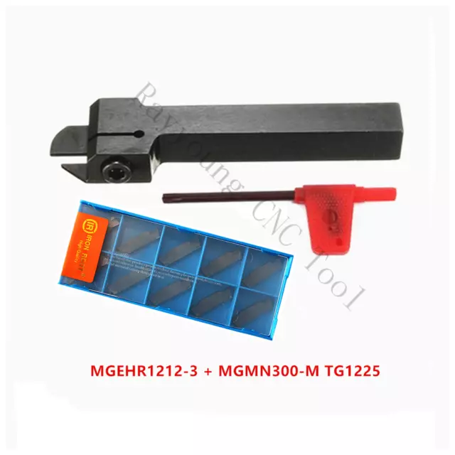 10P MGMN300-M TG1225  CNC Carbide insert +1P MGEHR1212-3 Grooving Tool Holder