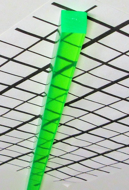 1/2” x 1/2" x 24" INCH SQUARE CLEAR GREEN ACRYLIC FLUORESCENT TRANSLUCENT ROD