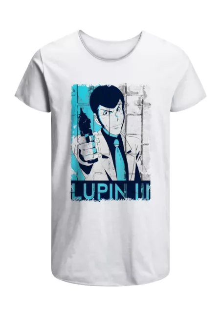 T-Shirt Lupin cartoon anime Uomo Abbigliamento 100% Cotone Taglia dalla S a XXL
