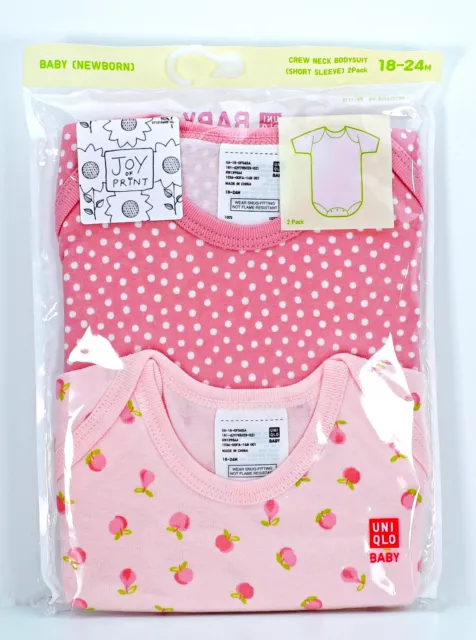 Uniqlo Baby Bodysuit One Piece Jumpsuit Polka Dots Baby Shower Gifts 18-24M Cute