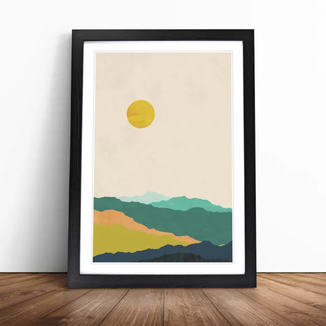 Nordic Minimalist Landscape No.1 Wall Art Print Framed Canvas Picture Poster