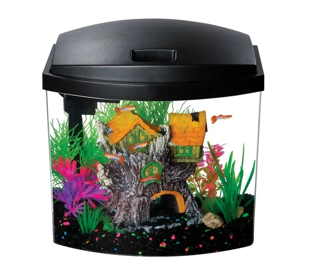 Aquatic Starter Kit Fish Tank Aquarium, Clear Acrylic, 2.5 Gallons - Free Ship 2