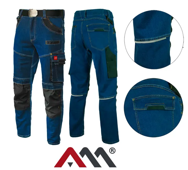 Bundhose ArtMas STRETCH JEANS BLUE Sicherheitshose Herrenhose HOSE Arbeitshose