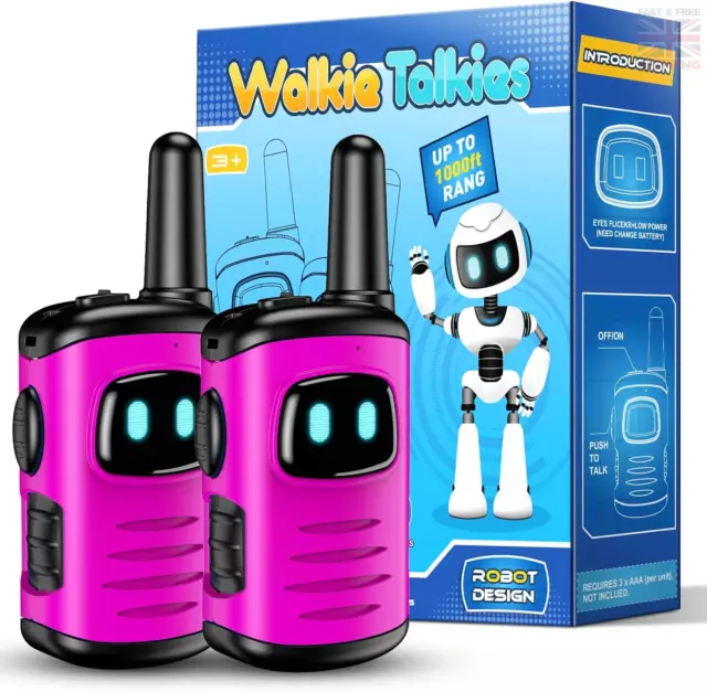 EUTOYZ Walkie Talkie, 4 5 6 7 8 Year Old Girl Gifts for 3-12 Year Olds Girl Toys