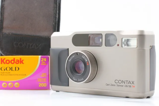 VIDEO [Near Mint + Case] Contax T2 Titan 35mm Point & Shoot Film Camera Japan