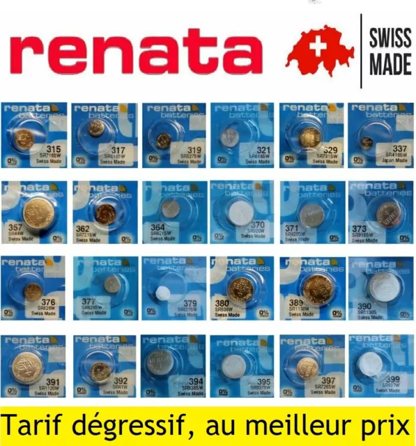 Piles pour montres RENATA 317 SR62  616  280-58  317  SR516SW