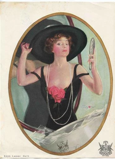 Knox Ladies' Hats Ad Vogue Magazine Cover August 1,1913