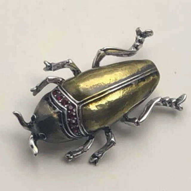Broche Insecte Scarabée En émail Sur Métal - Grand Modèle, Neuf Sans Emballage, Origine Chine