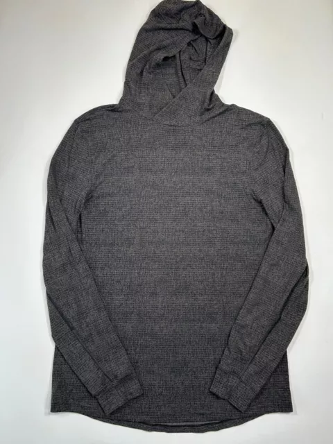 Lululemon Hoodie Mens Large Black Performance Stretch Lightweight Pullover Gym