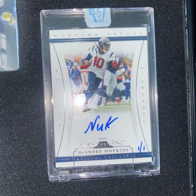 DeAndre Hopkins 1/1 Notable Nicknames Auto On Card National Treasures Panini